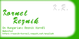 kornel reznik business card